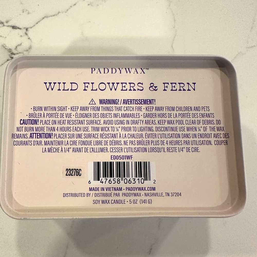 NWT Paddywax Wildflowers and Fern Scent Tin Candle 🕯️ - Picture 3 of 5